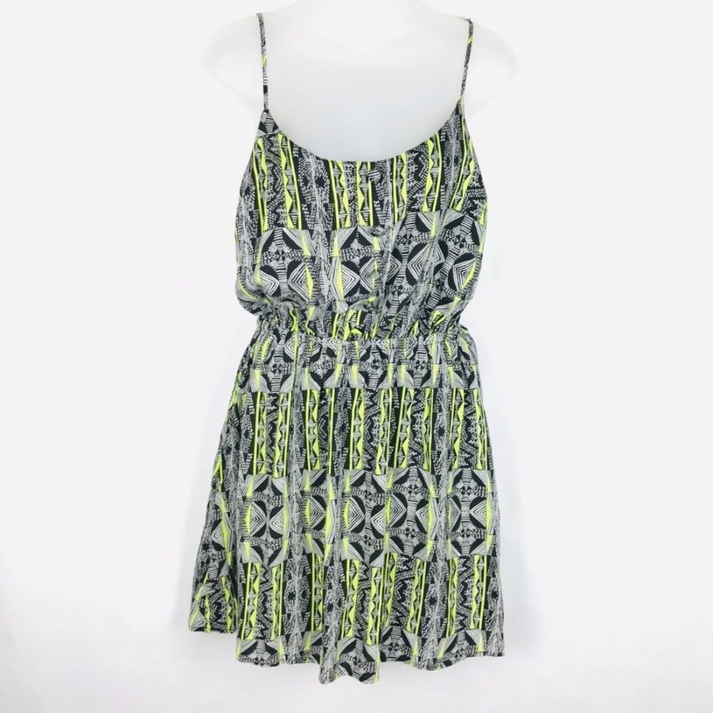 Material Girl Geo Print Back Cutout Dress